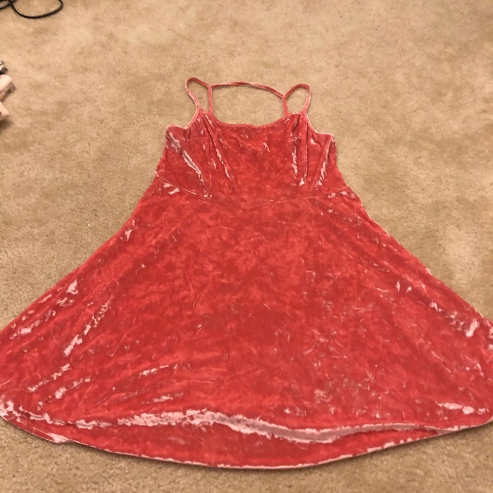 Strappy velvet dress